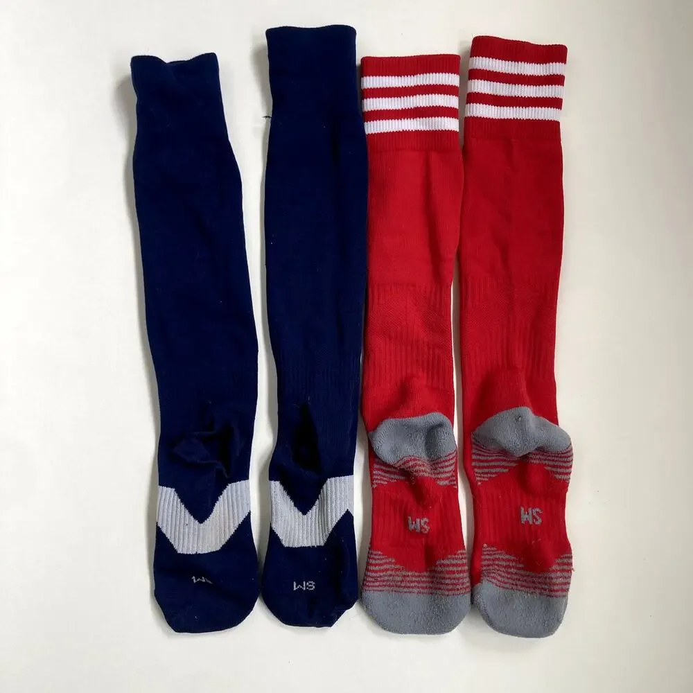 Adidas Youth Soccer Socks Bundle Red Navy Small